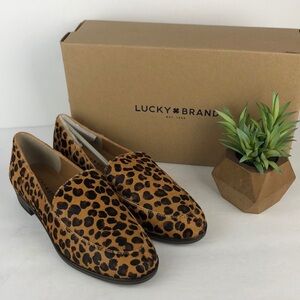 NEW Lucky Brand Camdyn 2 Leopard Slip On Loafer Flats 6.5